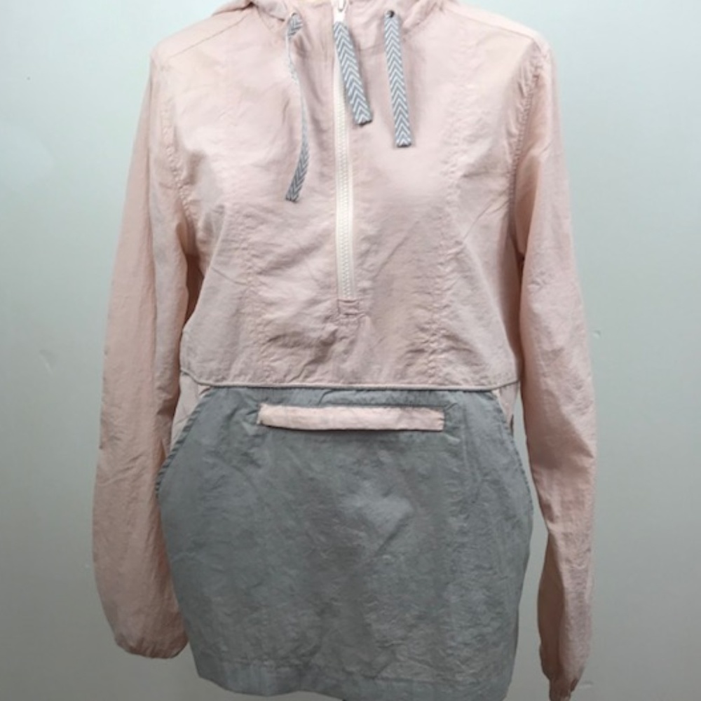 Thread & Supply Pink and Gray 1/4 Zip Jacket, XS